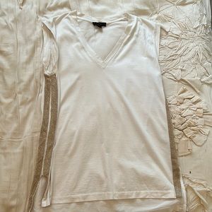 J Crew Gold Metallic side stripe tank top